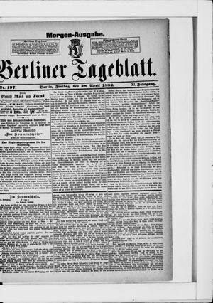 Berliner Tageblatt und Handels-Zeitung vom 28.04.1882