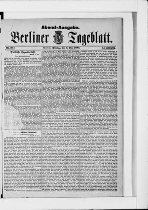 Berliner Tageblatt und Handels-Zeitung on May 2, 1882