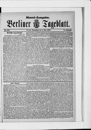 Berliner Tageblatt und Handels-Zeitung vom 04.05.1882