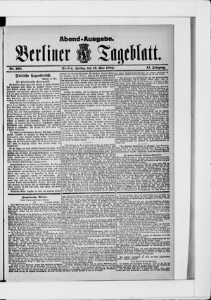 Berliner Tageblatt und Handels-Zeitung on May 12, 1882