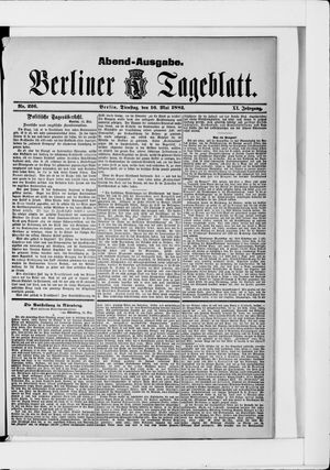 Berliner Tageblatt und Handels-Zeitung on May 16, 1882