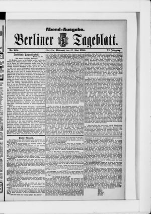 Berliner Tageblatt und Handels-Zeitung vom 17.05.1882