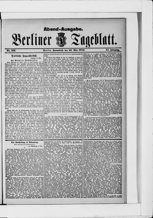 Berliner Tageblatt und Handels-Zeitung vom 20.05.1882
