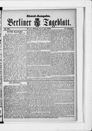 Berliner Tageblatt und Handels-Zeitung vom 07.06.1882