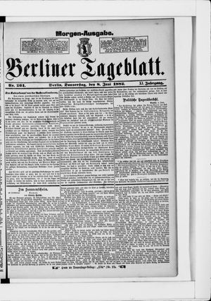 Berliner Tageblatt und Handels-Zeitung on Jun 8, 1882