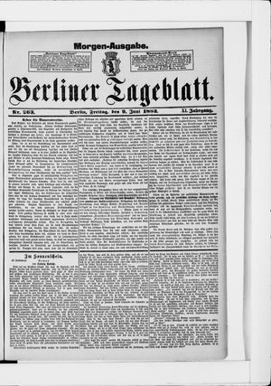 Berliner Tageblatt und Handels-Zeitung vom 09.06.1882