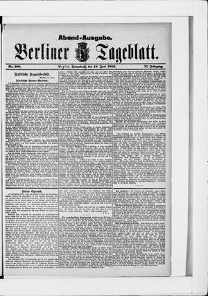 Berliner Tageblatt und Handels-Zeitung vom 10.06.1882
