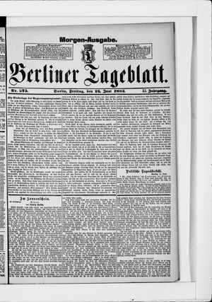 Berliner Tageblatt und Handels-Zeitung vom 16.06.1882