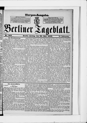 Berliner Tageblatt und Handels-Zeitung vom 23.06.1882