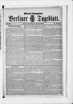 Berliner Tageblatt und Handels-Zeitung vom 29.06.1882