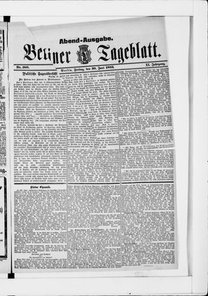 Berliner Tageblatt und Handels-Zeitung vom 30.06.1882