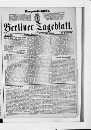 Berliner Tageblatt und Handels-Zeitung vom 02.07.1882