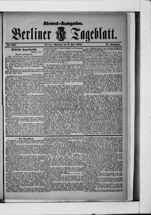 Berliner Tageblatt und Handels-Zeitung on Jul 3, 1882