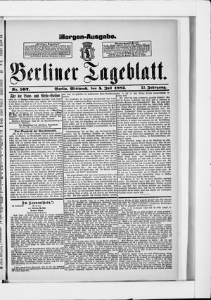 Berliner Tageblatt und Handels-Zeitung vom 05.07.1882
