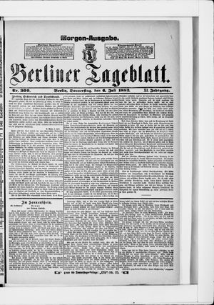 Berliner Tageblatt und Handels-Zeitung vom 06.07.1882