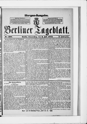 Berliner Tageblatt und Handels-Zeitung vom 06.07.1882