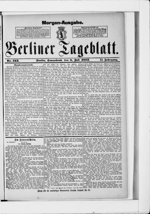 Berliner Tageblatt und Handels-Zeitung vom 08.07.1882