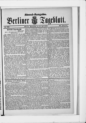Berliner Tageblatt und Handels-Zeitung vom 13.07.1882