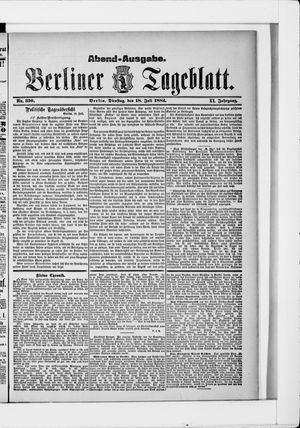 Berliner Tageblatt und Handels-Zeitung on Jul 18, 1882