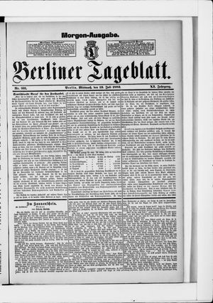 Berliner Tageblatt und Handels-Zeitung vom 19.07.1882