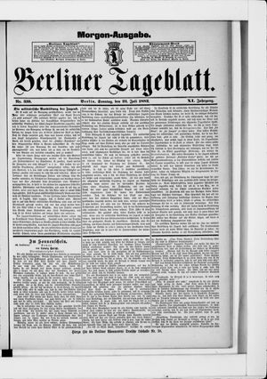 Berliner Tageblatt und Handels-Zeitung on Jul 23, 1882
