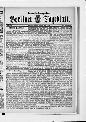 Berliner Tageblatt und Handels-Zeitung vom 25.07.1882
