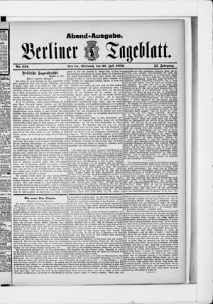 Berliner Tageblatt und Handels-Zeitung vom 26.07.1882