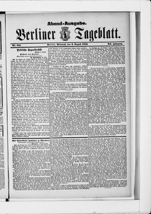 Berliner Tageblatt und Handels-Zeitung on Aug 2, 1882
