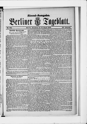Berliner Tageblatt und Handels-Zeitung vom 12.08.1882