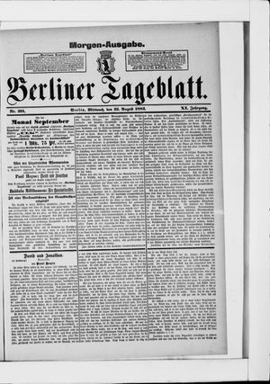 Berliner Tageblatt und Handels-Zeitung vom 23.08.1882