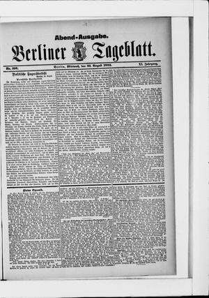 Berliner Tageblatt und Handels-Zeitung vom 23.08.1882