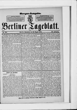Berliner Tageblatt und Handels-Zeitung vom 26.08.1882