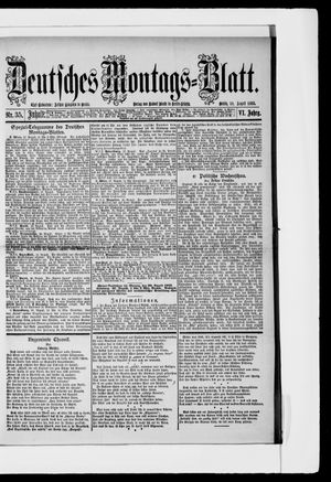Berliner Tageblatt und Handels-Zeitung vom 28.08.1882