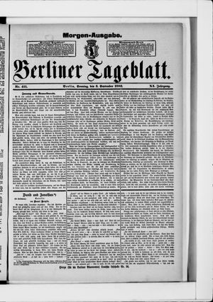 Berliner Tageblatt und Handels-Zeitung vom 03.09.1882