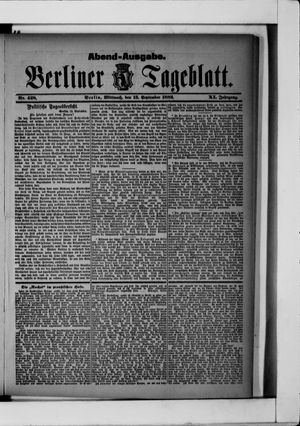 Berliner Tageblatt und Handels-Zeitung vom 13.09.1882