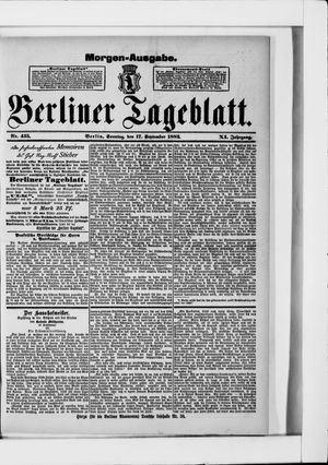Berliner Tageblatt und Handels-Zeitung vom 17.09.1882