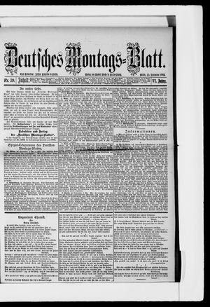 Berliner Tageblatt und Handels-Zeitung on Sep 25, 1882