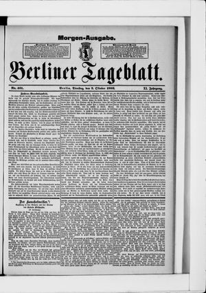 Berliner Tageblatt und Handels-Zeitung vom 03.10.1882