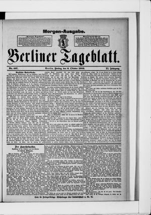 Berliner Tageblatt und Handels-Zeitung vom 06.10.1882