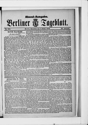 Berliner Tageblatt und Handels-Zeitung vom 07.10.1882