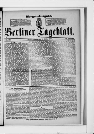 Berliner Tageblatt und Handels-Zeitung vom 08.10.1882