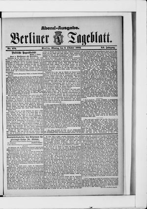 Berliner Tageblatt und Handels-Zeitung vom 09.10.1882