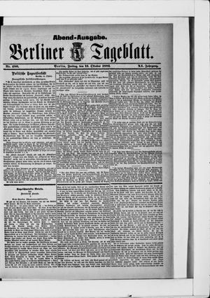 Berliner Tageblatt und Handels-Zeitung vom 13.10.1882