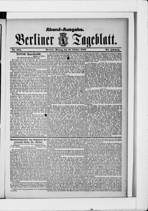 Berliner Tageblatt und Handels-Zeitung vom 16.10.1882