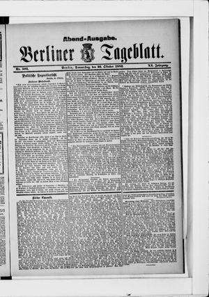 Berliner Tageblatt und Handels-Zeitung on Oct 26, 1882
