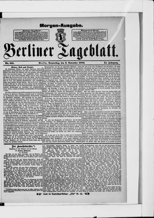 Berliner Tageblatt und Handels-Zeitung vom 02.11.1882
