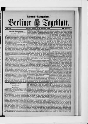 Berliner Tageblatt und Handels-Zeitung vom 03.11.1882