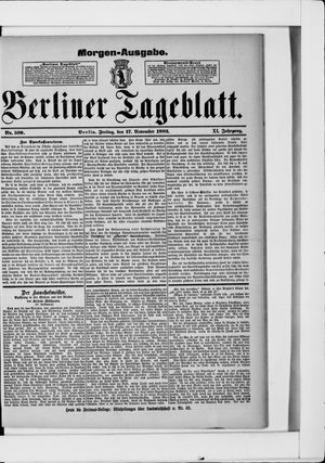 Berliner Tageblatt und Handels-Zeitung vom 17.11.1882