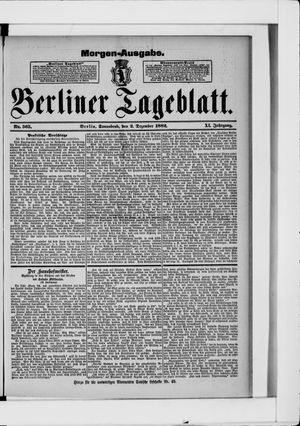 Berliner Tageblatt und Handels-Zeitung vom 02.12.1882