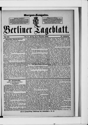 Berliner Tageblatt und Handels-Zeitung vom 08.12.1882